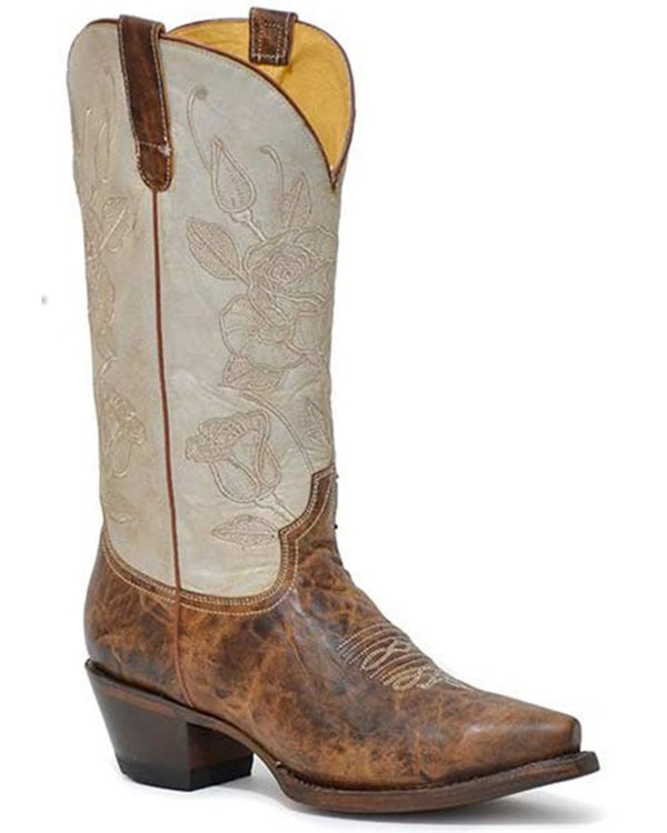 Roper Ladies Roses Embroidered Snip Toe Boot 09-021-8127-8462