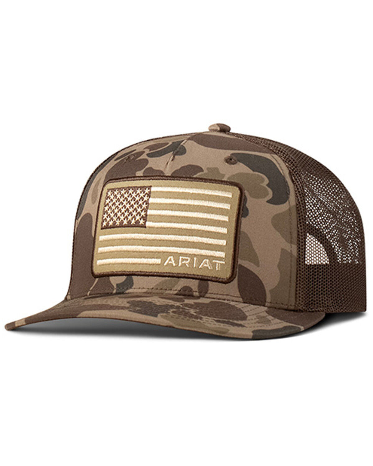 Ariat Youth Camo Flag Brown Snap Back - A300096002