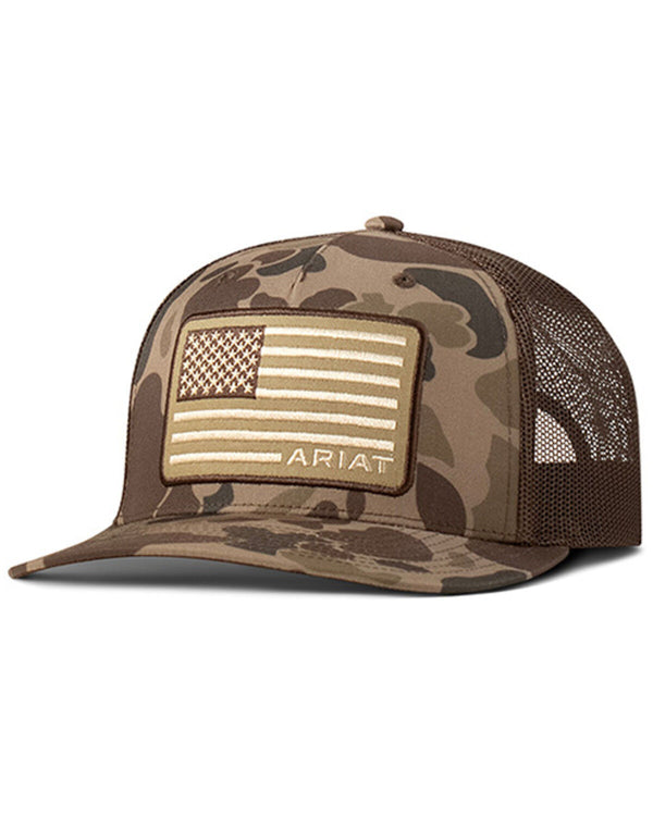 Ariat Youth Camo Flag Brown Snap Back - A300096002