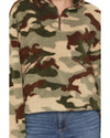 Rock & Roll Ladies Camo Print Sherpa Pullover - BW91C07007