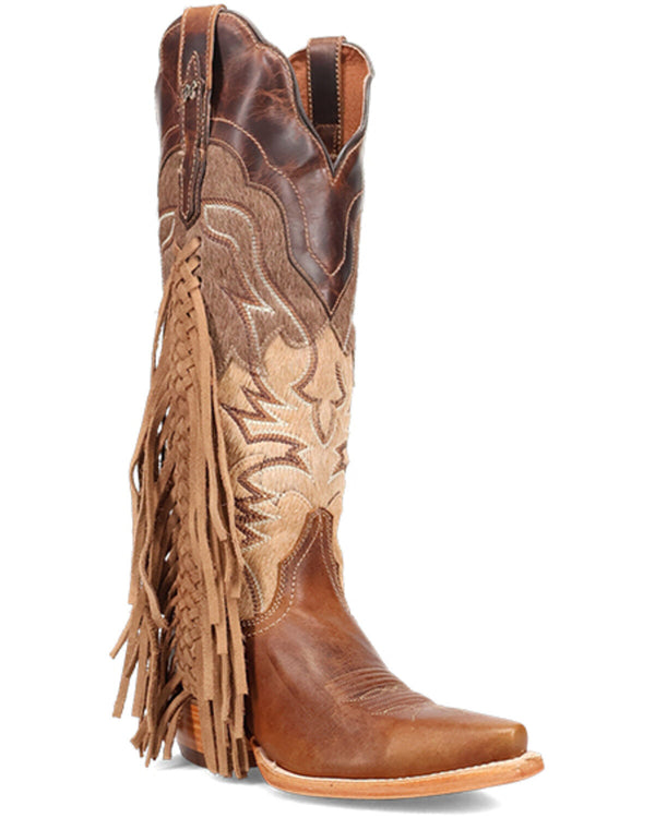 Dan Post Women's Dayla Fringe Tall Western Boots - Snip Toe - DP7059