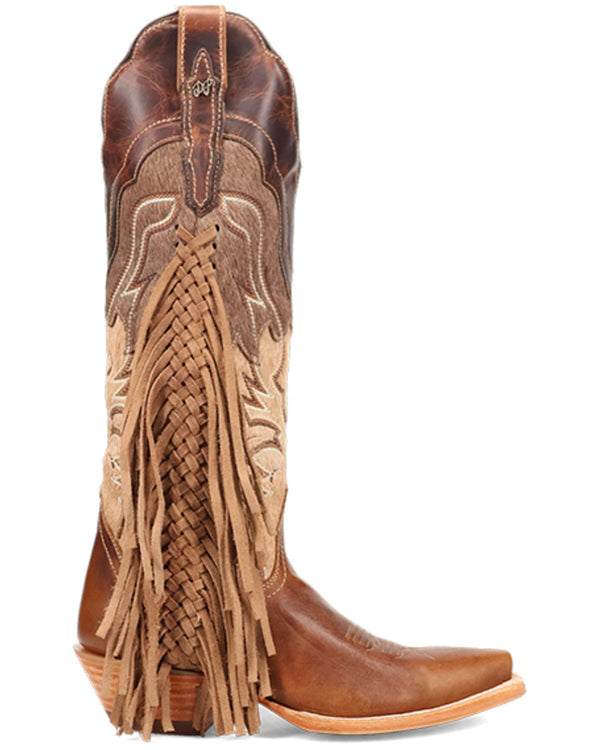 Dan Post Women's Dayla Fringe Tall Western Boots - Snip Toe - DP7059