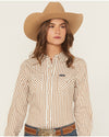Wrangler Ladies Retro Vertical Striped Long Sleeve Snap Shirt 112371901