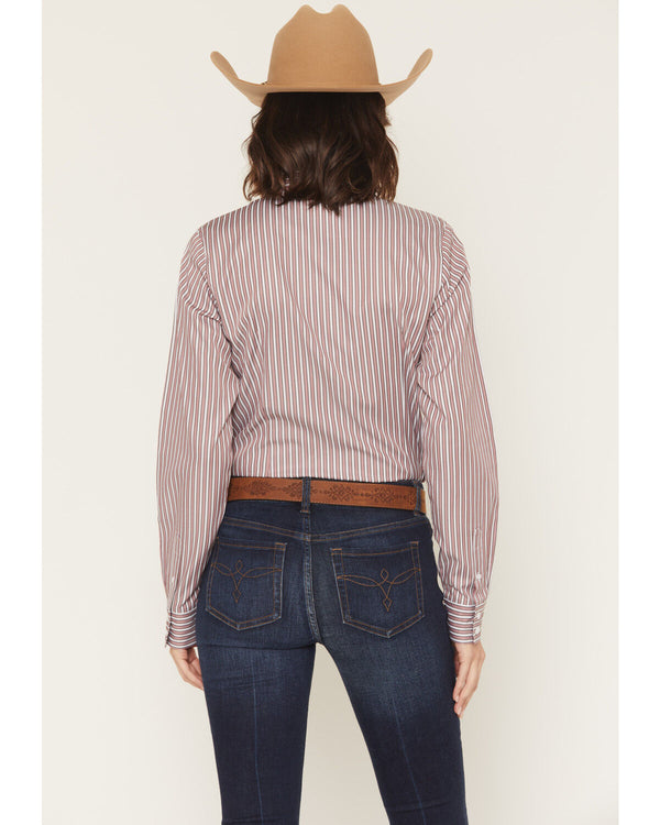 Cinch Ladies Striped Long Sleeve Button Down - MSW9164263