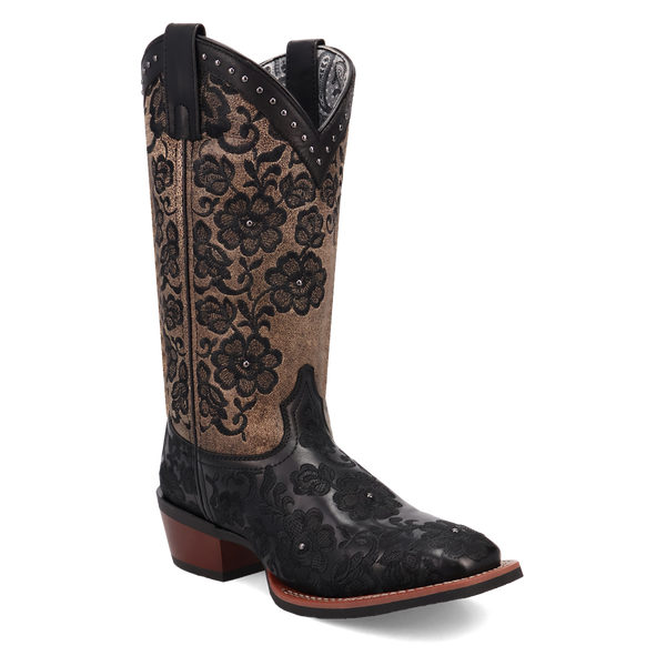 Laredo Ladies Flora Leather Boot - Black - 20019