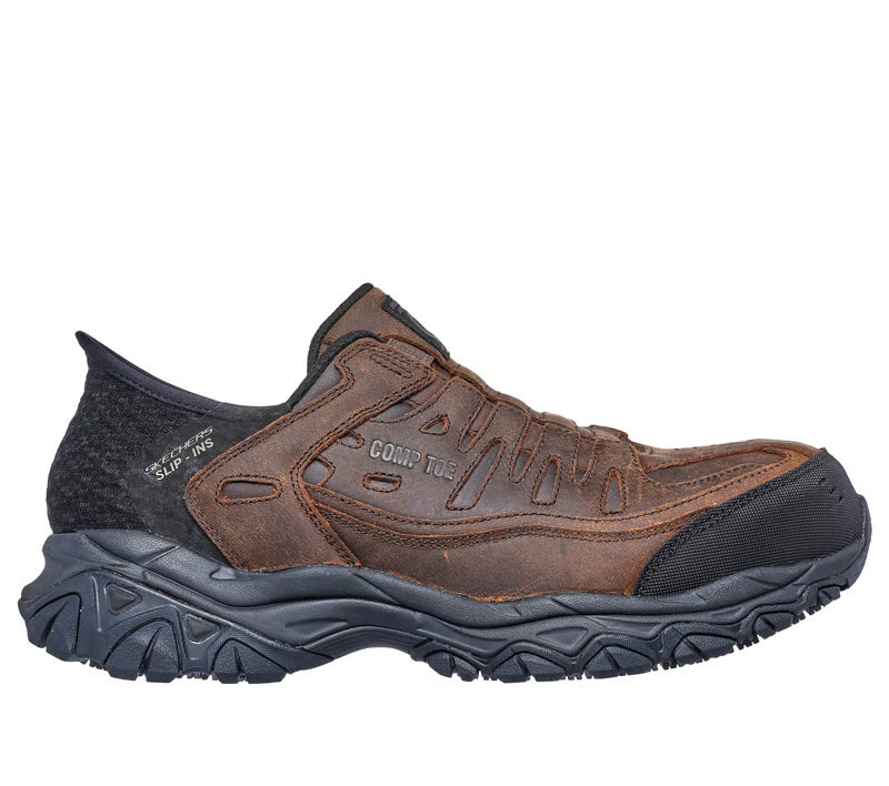 Sketchers Men's Slip-in Composite Toe Work Shoes- 200234