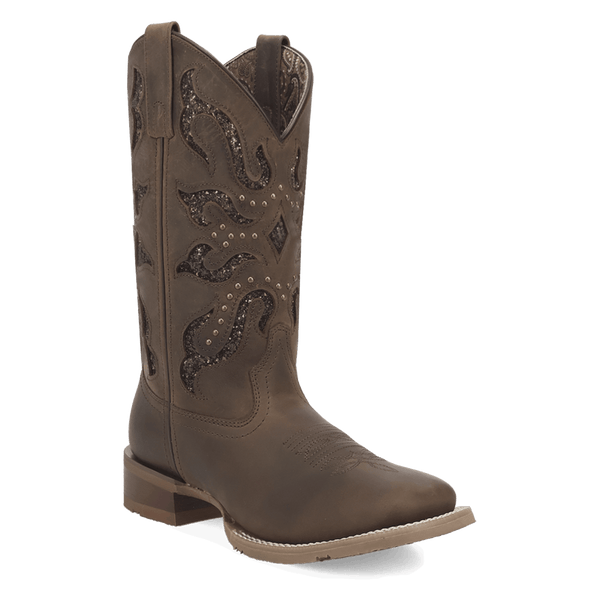 Laredo Ladies Lonestar Lace Brown Cowboy Boot - 2034