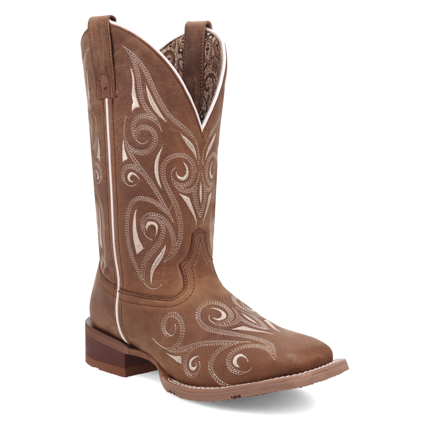 Cowboy Approved Ladies Tan Spurred Leather Boot-2038