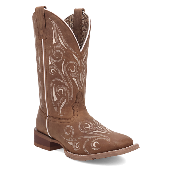 Cowboy Approved Ladies Tan Spurred Leather Boot-2038