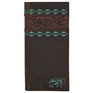 Trenditions RED DIRT RODEO WALLET TOOLED ACCENT W/TURQUOISE DESIGN 23225876W3