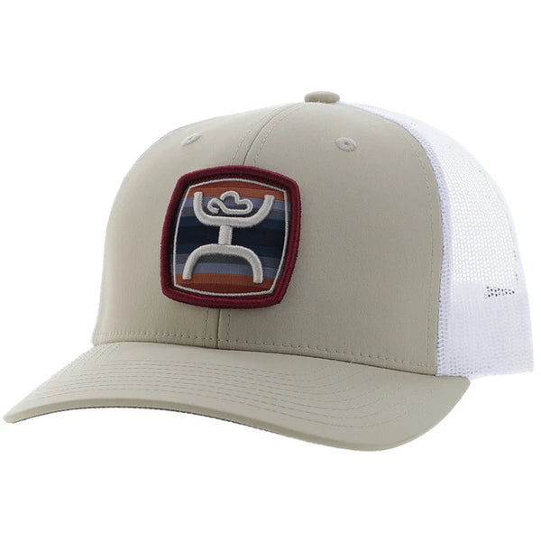 "Zenith" Hat Tan/White w/ Serape Patch - 2524T-TNWH