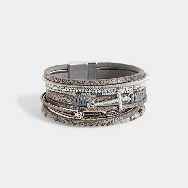 Coco & Carmen Sparkle Cross Magnetic Bracelet - 2535339B