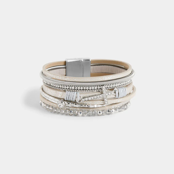 Coco & Carmen Sparkle Cross Magnetic Bracelet - 2535339C