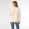 Ladies Coco & Carmen Helix Crew Neck Sweater with Side Slit - Oatmeal - 2539128