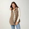 Coco + Carmen Ladies Ronnie Long Vest with Pockets 2639063B