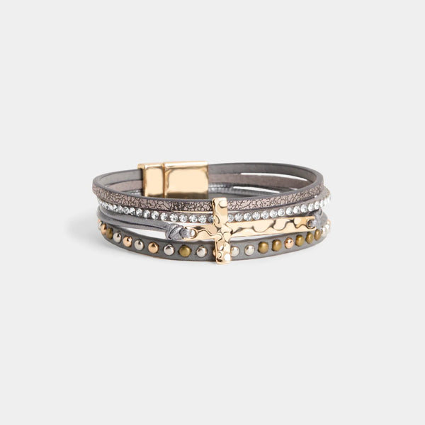 Coco + Carmen Halleluiah Magnetic Grey Bracelet 2645320A