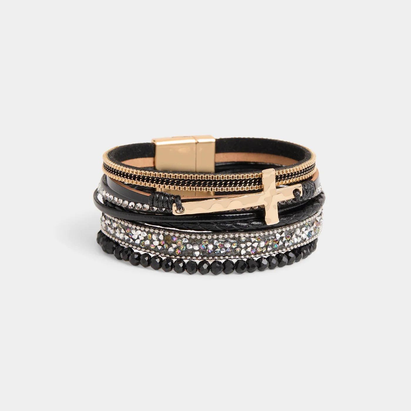 Coco + Carmen Amen Magnetic Black Bracelet 2645321B