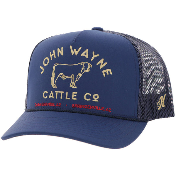 Hooey John Wayne Navy with Yellow Stitching Ball Cap-2666T-NV
