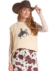 Rock & Roll Ladies Embroidered Turtleneck Top- BW38T09351