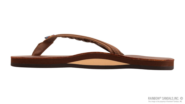Ladies Rainbow Flirty Braidy - Single Layer Premier Leather 1/2" Narrow Strap with Braid