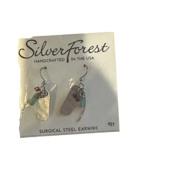 Silver Forest Silver Whisp with Beads Earrings - NE-2304