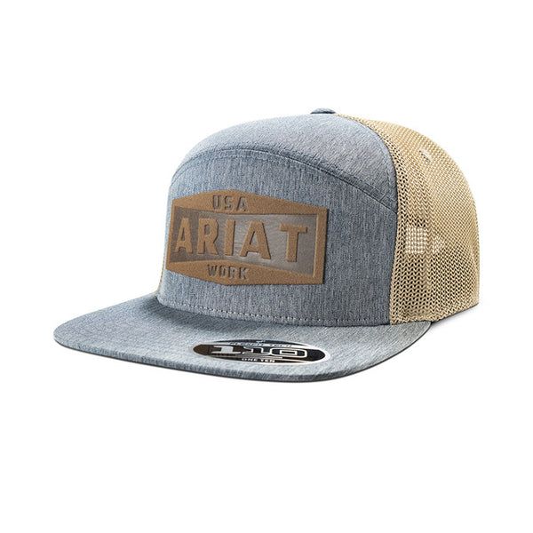 Ariat Work Leather Patch Denim Flexfit 110 Snapback Cap - A290001120