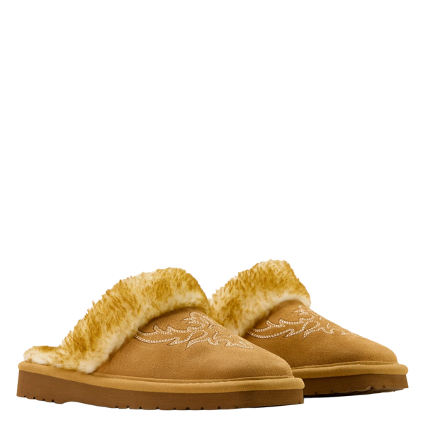 Ariat Ladies Tan Jackie Square Toe Scuff Exotic Slipper AR2830-228
