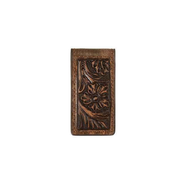 3D Floral Embossed Front Money Clip - D250013102