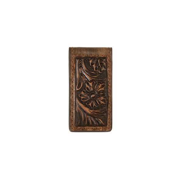 3D Floral Embossed Front Money Clip - D250013102