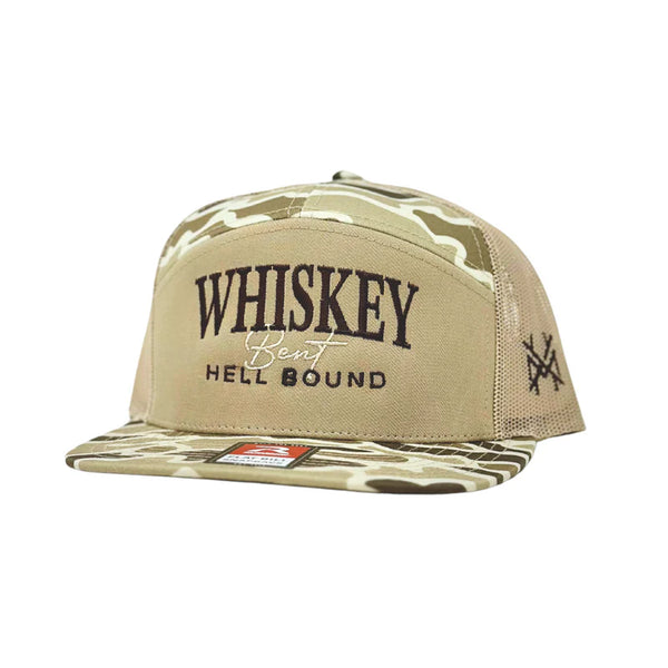 Mad Hatter Co. Whiskey Bent Hell Bound Flat Bill - Feild Camo - WHISKEYBENT