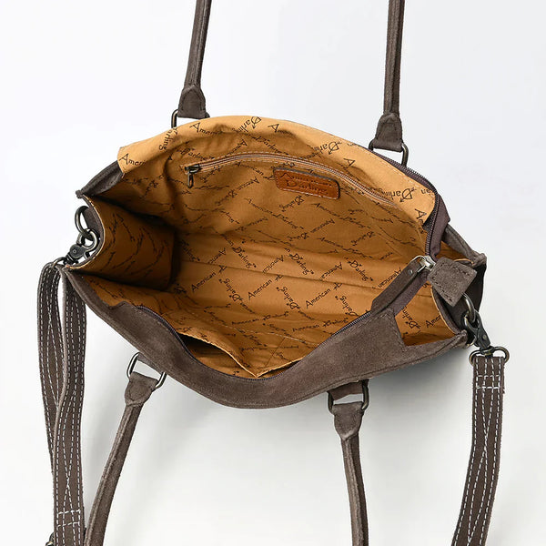 American Darling Large Suede Tote Brown in color with Concealed Carry area ADBG1553D