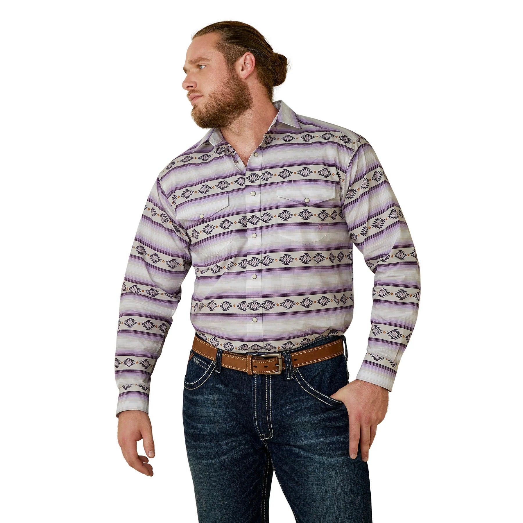 Ariat Men's Classic Snap Long Sleeve Oyster Gray 10044982