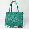 American Darling Large Suede Tote Green in color with Concealed Carry area ADBG1553A