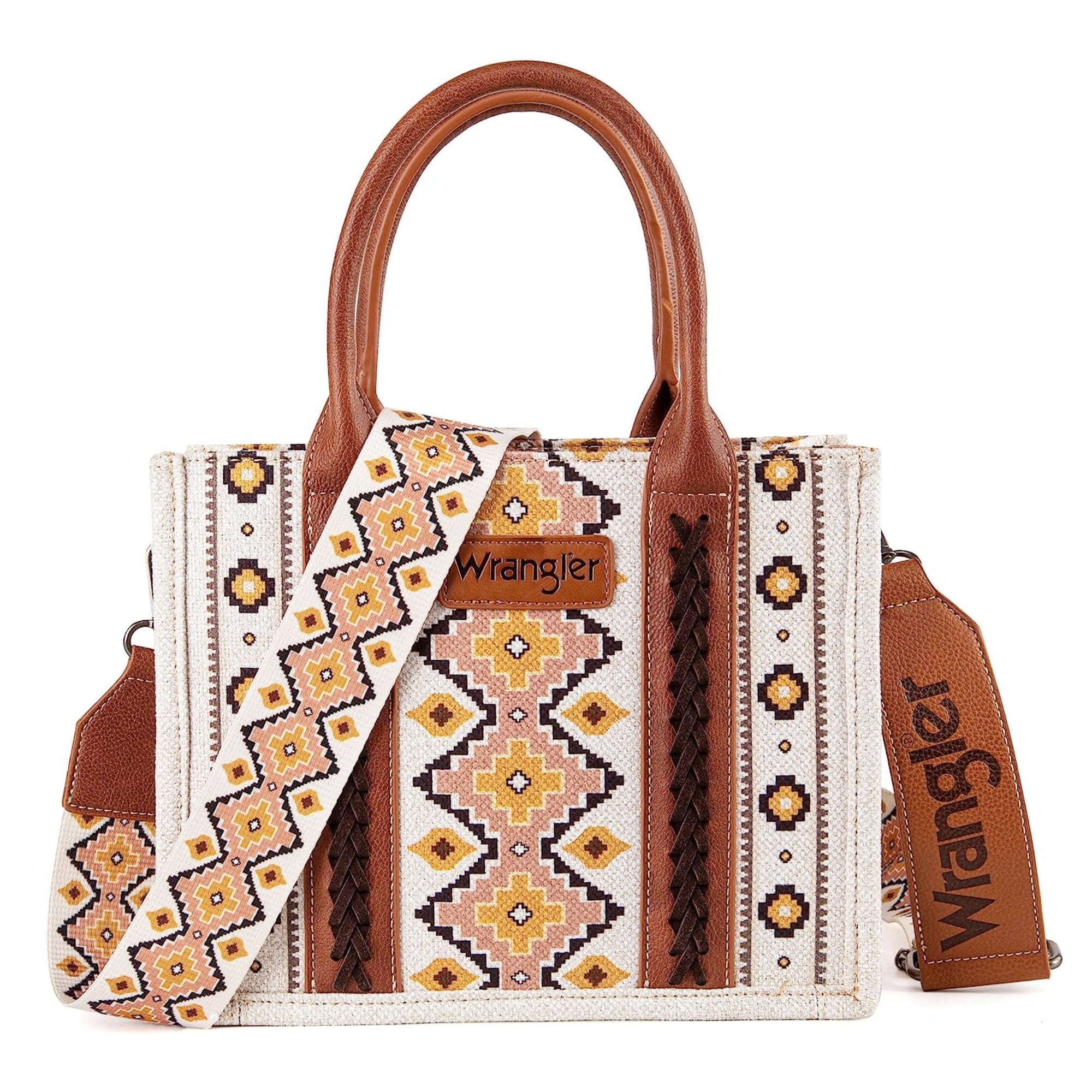 Wrangler Southwestern Print Small Canvas Tote Crossbody Purse-WG2202-8120SCF