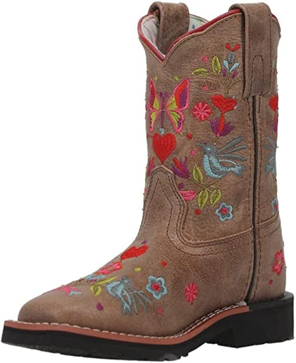 Dan Post Kids Fleur Embroidered Square Toe Boots DPC2949
