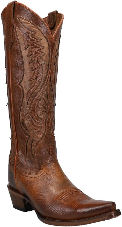 Circle G Ladies Bronze Inlay & Embroidery Tall Top Boots L6085