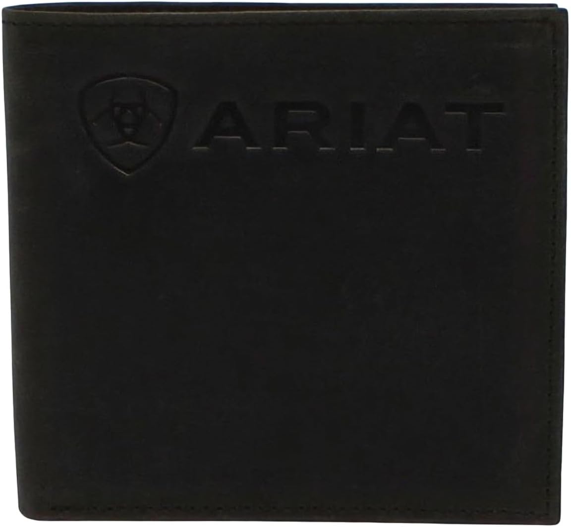 Ariat Embossed Logo Black Bifold Wallet A3546001