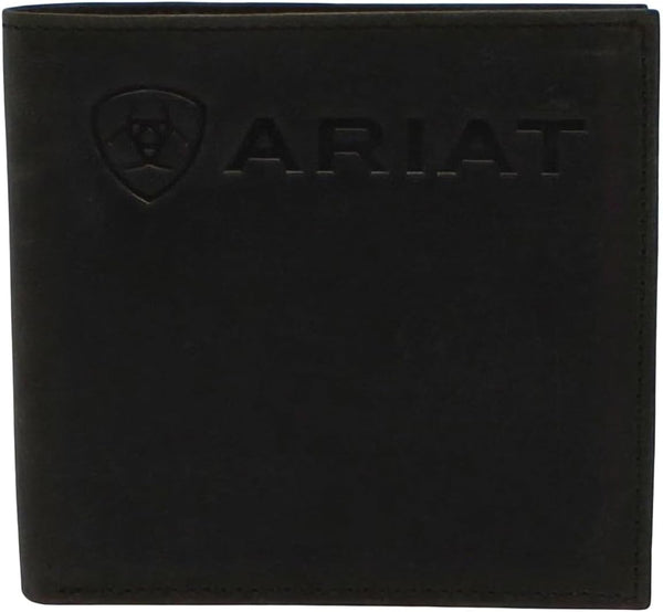 Ariat Embossed Logo Black Bifold Wallet A3546001