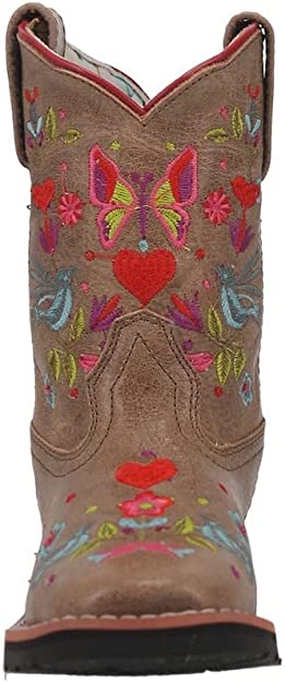 Dan Post Kids Fleur Embroidered Square Toe Boots DPC2949