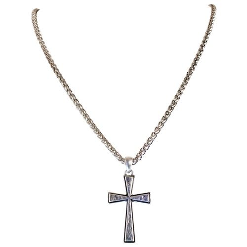 Justin Mens Textured Cross Necklace - 26116NJ1
