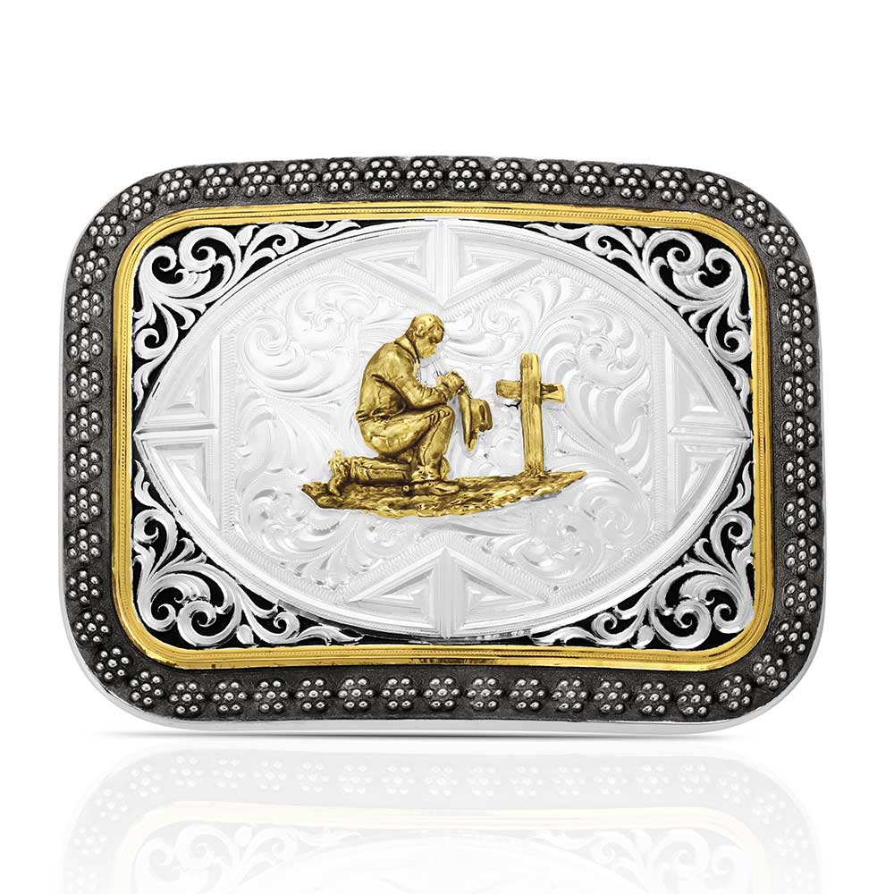 Montana Silversmiths Desert Sky Buckle with Praying Cowboy 56400-917M