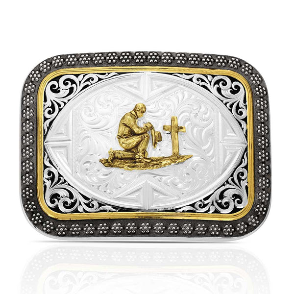 Montana Silversmiths Desert Sky Buckle with Praying Cowboy 56400-917M