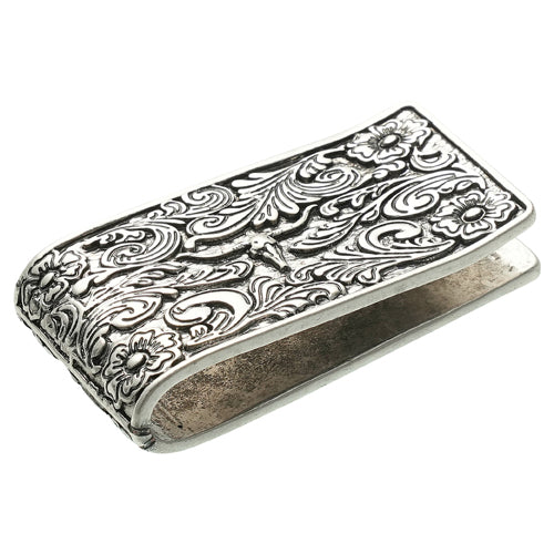 Justin Men's Longhorn Tooled Money Clip-2621917452