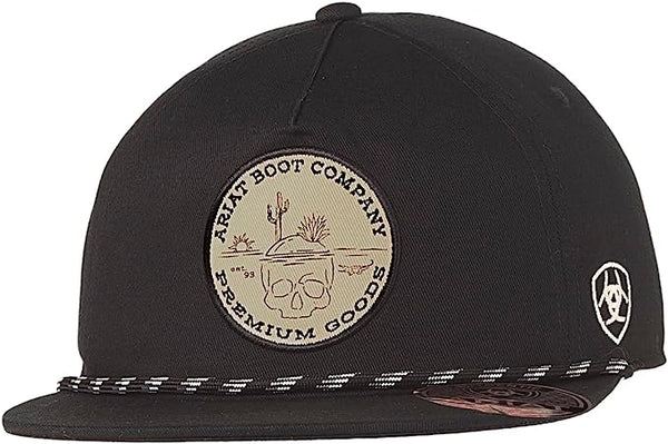 Ariat Men's Snap Back Skull Desert Patch Black Cap A300087501