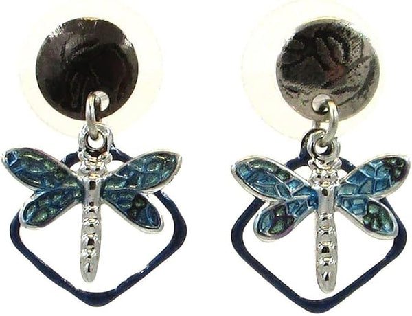 Silver Forest Earring Dragonfly - NE-1523