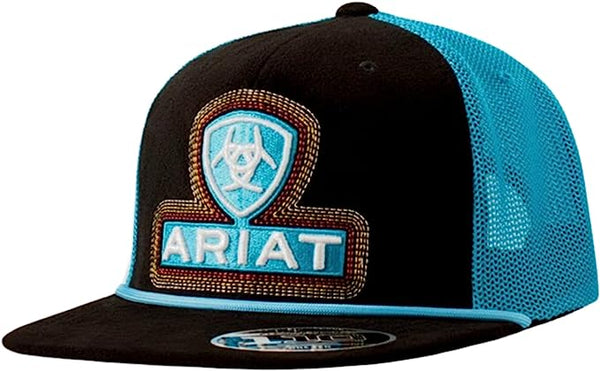 Ariat Flexfit 110 Roughout Braid Black/Turquoise Men's Cap A300083663