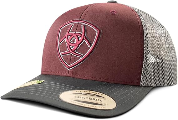 Ariat Men's Cap Two Tone Shield Burgundy A300091909
