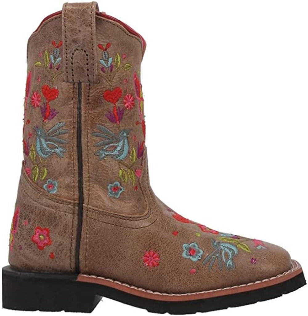 Dan Post Kids Fleur Embroidered Square Toe Boots DPC2949
