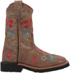 Dan Post Kids Fleur Embroidered Square Toe Boots DPC2949