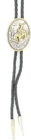 Double S Men's Oval Bucking Bronco Bolo Tie 22834